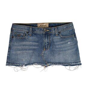 Hollister Vintage Y2K Denim Mini Skirt in Blue